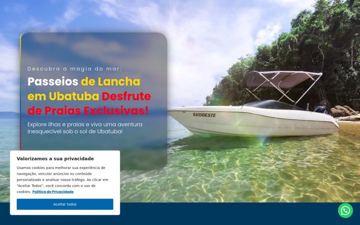 Screenshot of jlgpasseiosdelancha.com.br