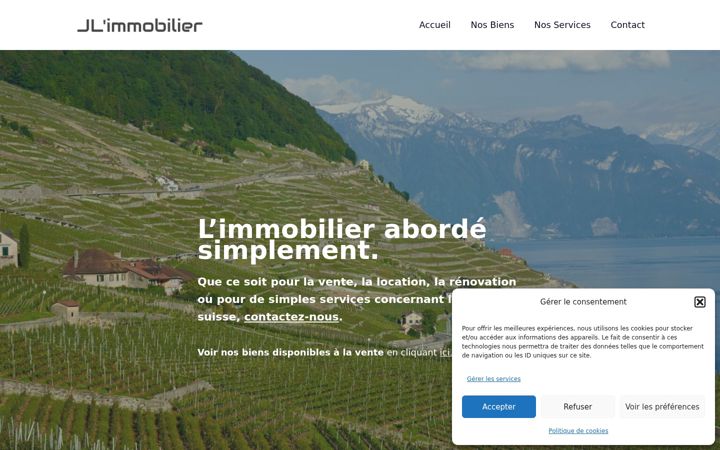 Screenshot of jlimmobilier.ch