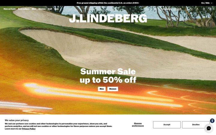 Screenshot of jlindebergusa.com