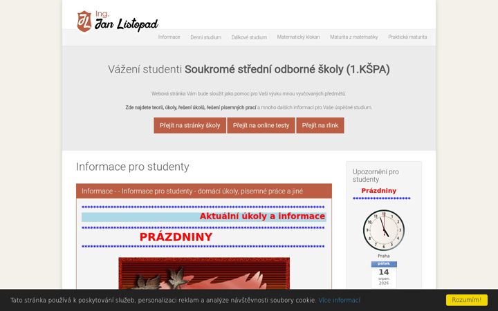 Screenshot of jlistopad.cz