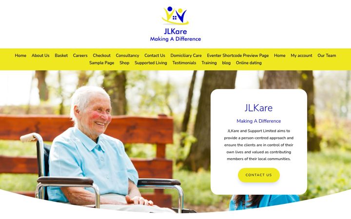 Screenshot of jlkare.co.uk