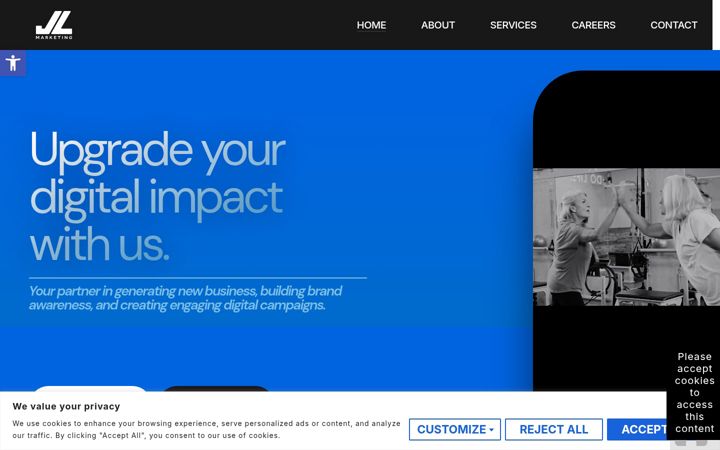 Screenshot of jlmarketing.com