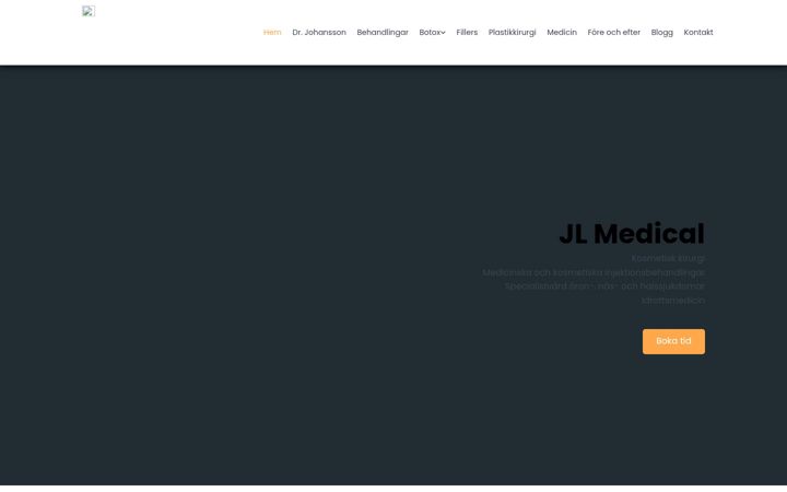 Screenshot ta' jlmedical.se