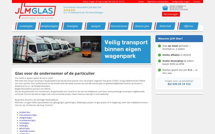 Screenshot of jlmglas.nl