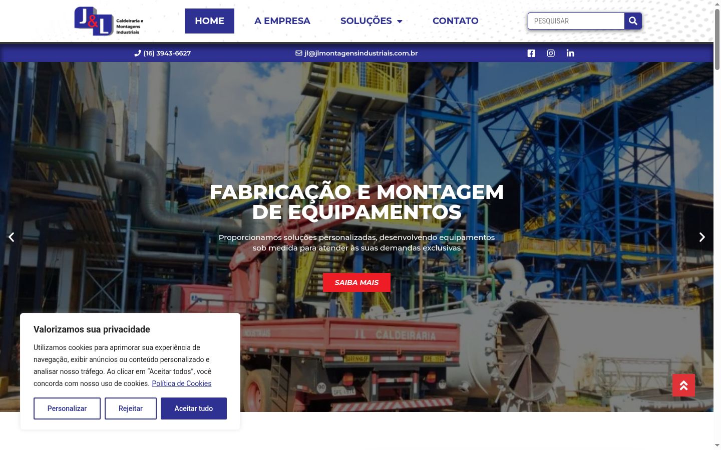 Captura de pantalla del banner de consentimiento mostrado antes de cualquier interacción