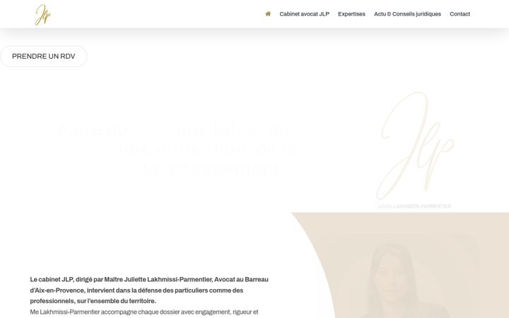 Screenshot stránky jlp-avocat.fr