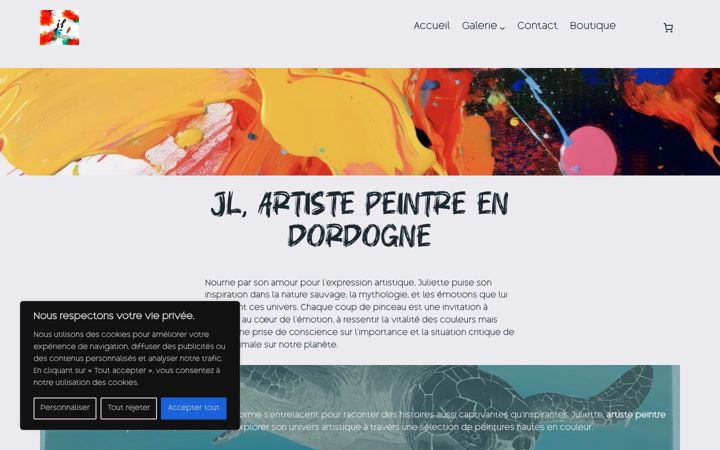 Screenshot of jlpaintings.com