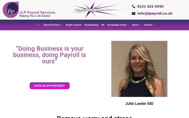 Screenshot of jlpayroll.co.uk