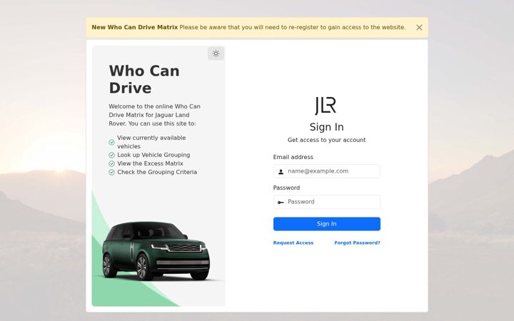 Screenshot of jlrwhocandrive.com