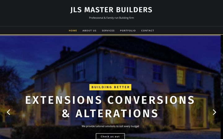 Screenshot of jlsmasterbuilders.com