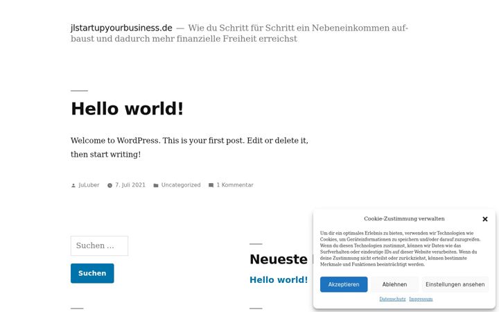 Zrzut ekranu jlstartupyourbusiness.de