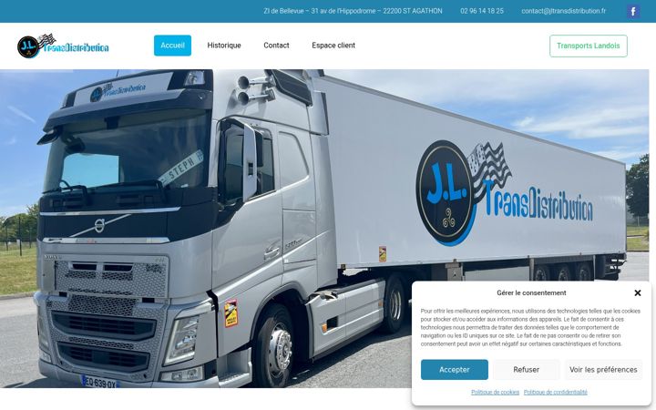 Screenshot of jltransdistribution.fr
