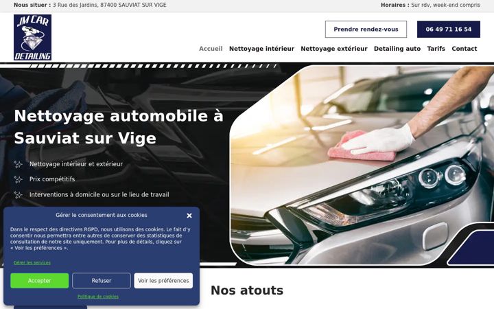 Screenshot of jm-car-detailing87.fr