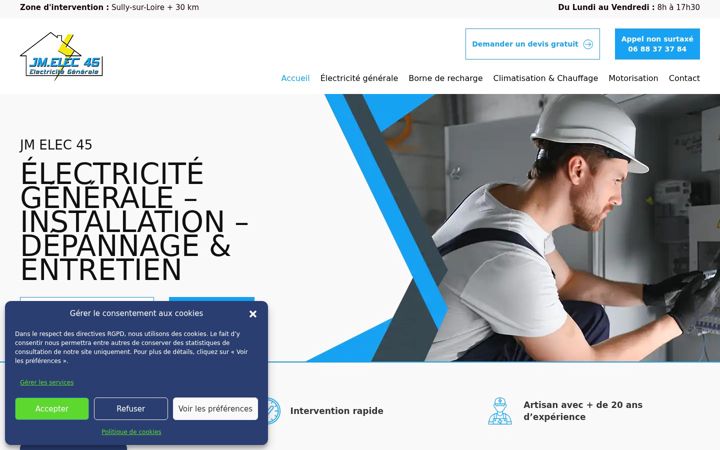 Screenshot of jm-elec45.fr
