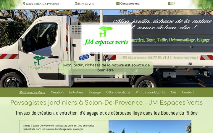 Screenshot of jm-espaces-verts13.fr