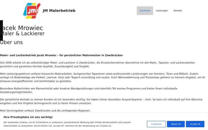 Screenshot of jm-malerbetrieb.com