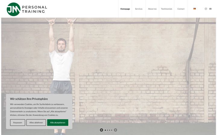 Screenshot of jm-personaltraining.com