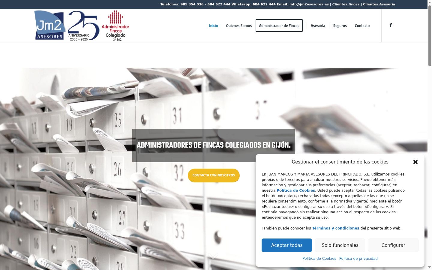 Screenshot des Einwilligungsbanners vor jeglicher Interaktion