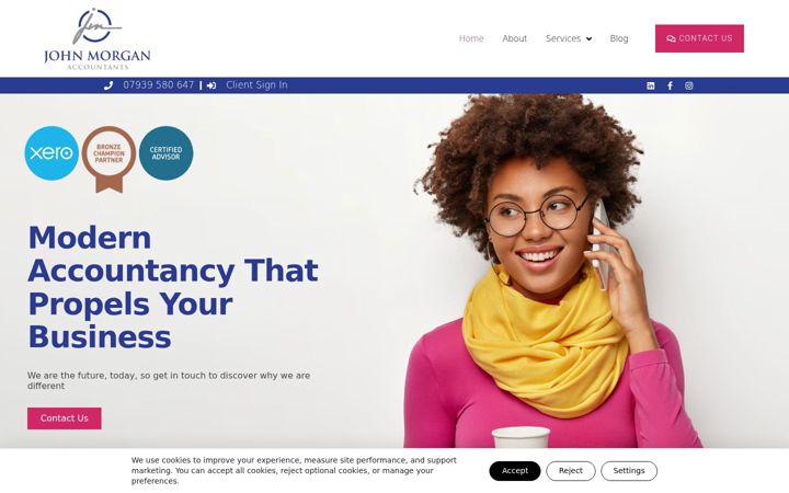 Screenshot of jmaccountants.co.uk