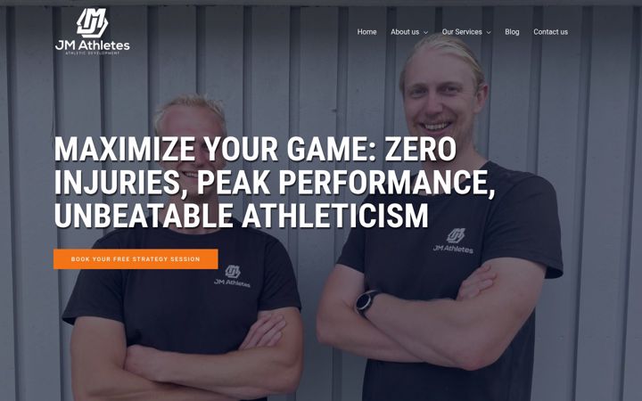 Screenshot of jmathletes.com