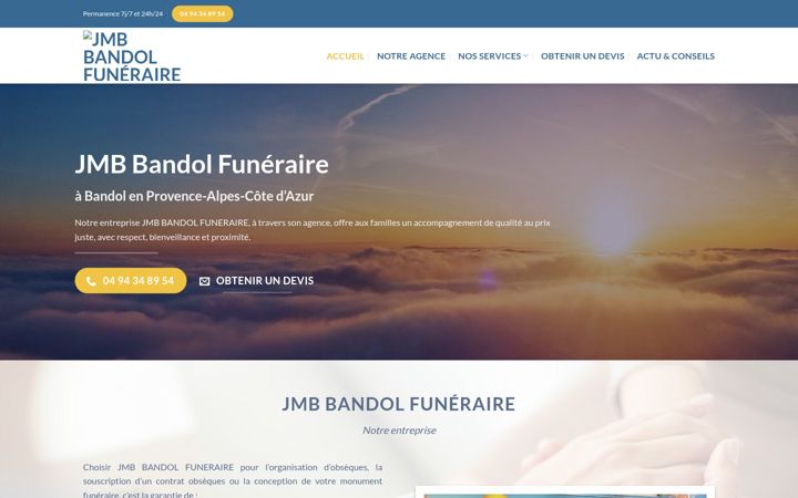 Screenshot of jmb-funeraire-bandol.com