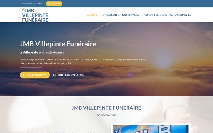 Screenshot of jmb-funeraire-villepinte.com