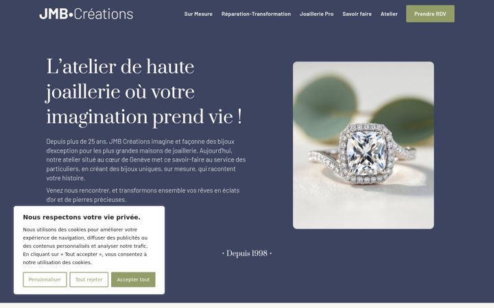 Screenshot of jmbcreations.ch