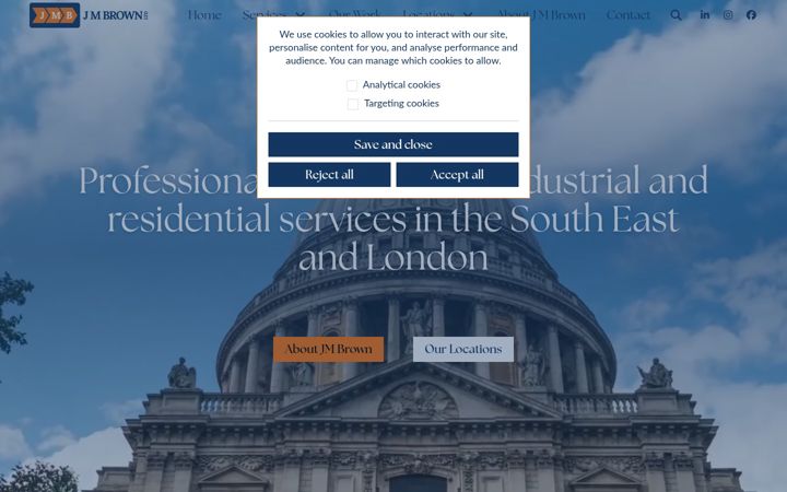 Screenshot of jmbrownltd.co.uk
