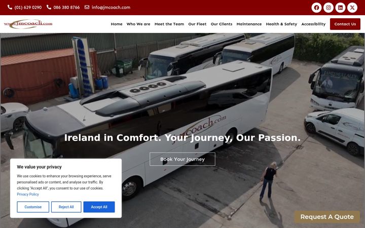 Screenshot of jmcoach.com