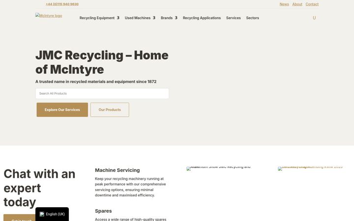 Screenshot of jmcrecycling.com