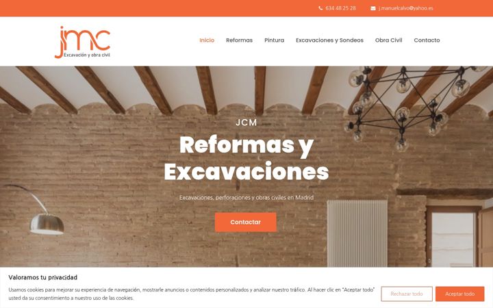 Screenshot of jmcreformasyexcavaciones.com