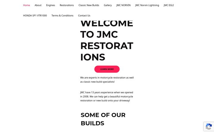 Screenshot of jmcrestorations.co.uk