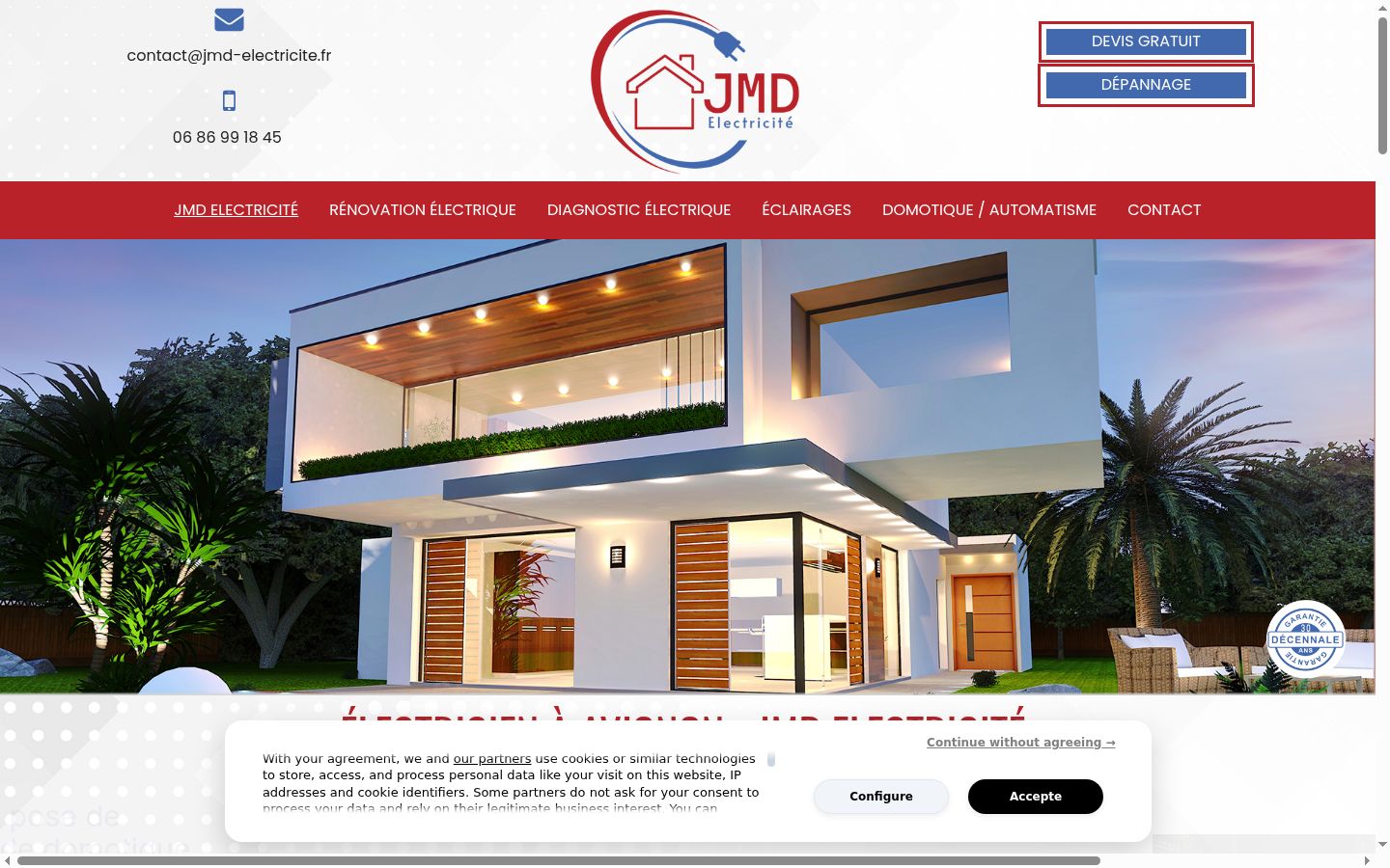 Screenshot tal-banner tal-kunsens muri qabel kwalunkwe interazzjoni