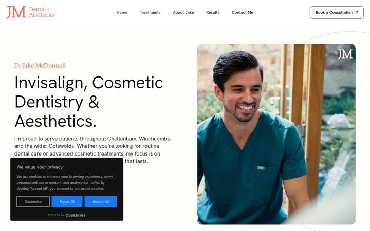 Skærmbillede af jmdental.co