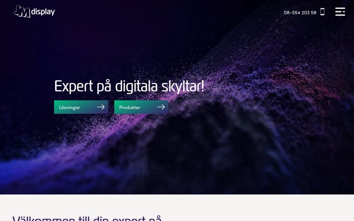 Screenshot of jmdisplay.se