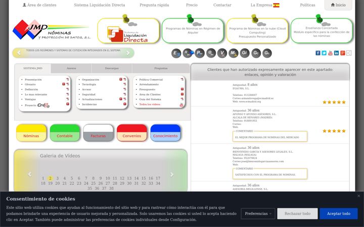 Screenshot of jmdnominas.com