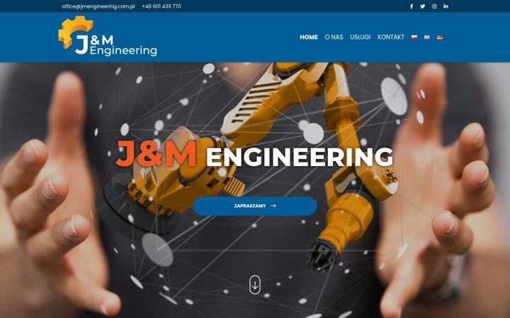 Screenshot of jmengineering.com.pl