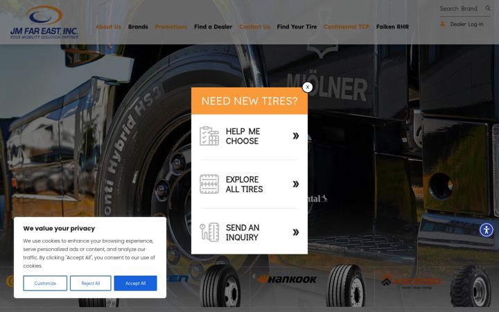 Screenshot of jmfareastinc.com