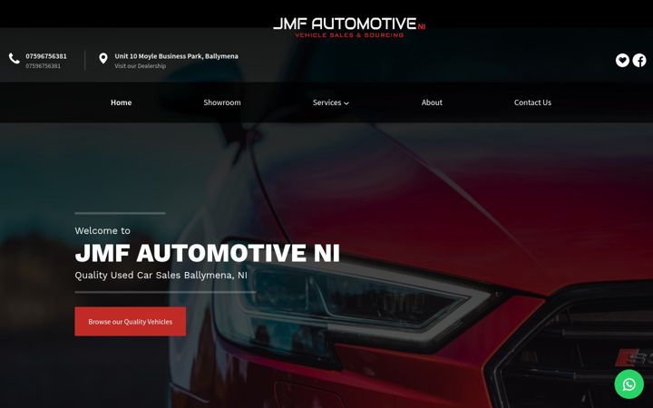 Screenshot of jmfautomotiveni.com