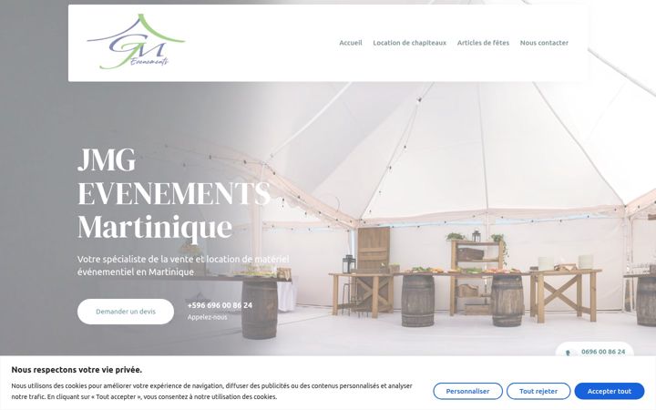 Screenshot of jmg-evenement.fr