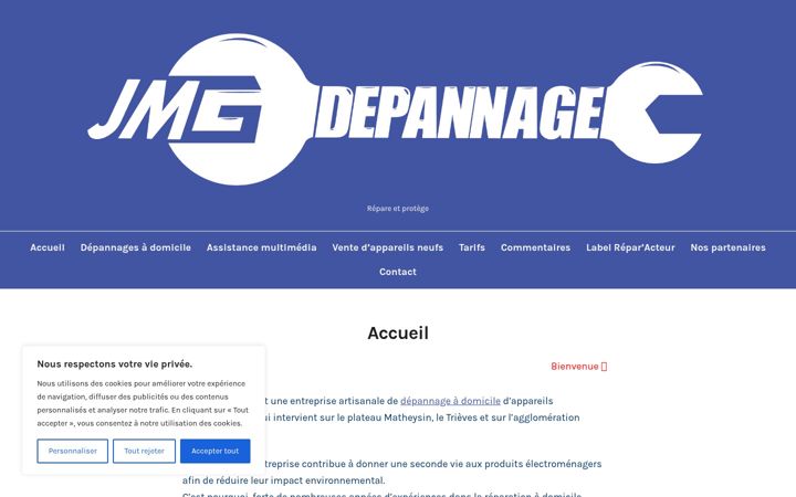 Screenshot of jmgdepannage.com