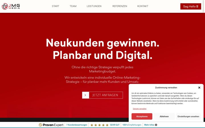 Screenshot of jmgmedia.de