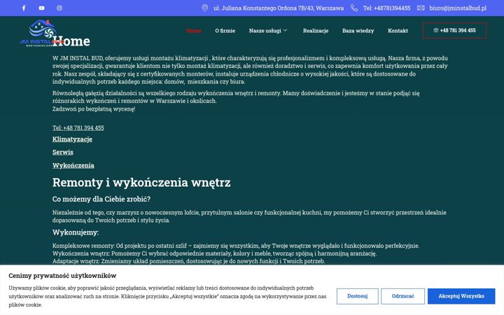 Screenshot of jminstalbud.pl