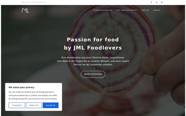 Screenshot of jml-foodlovers.ch
