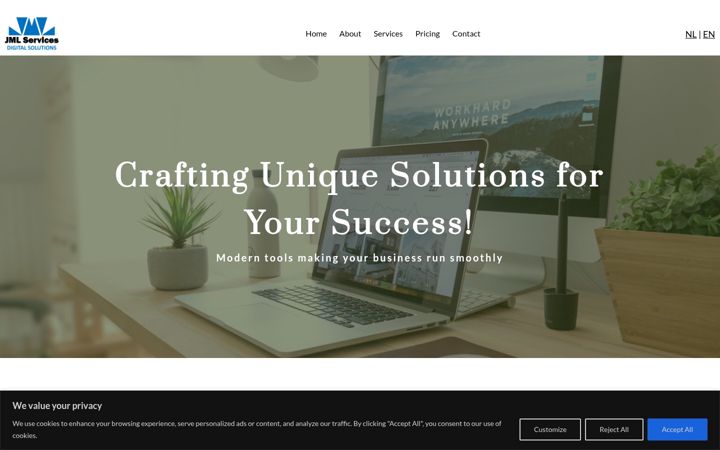 Screenshot of jmlservicesdigitalsolutions.nl
