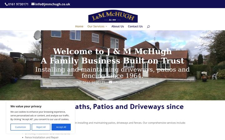 Screenshot of jmmchugh.co.uk
