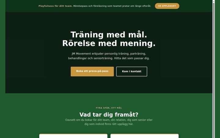 Screenshot of jmmovement.se