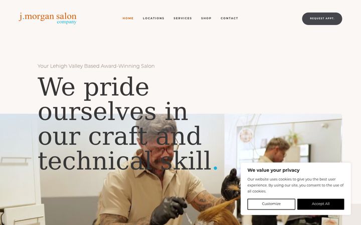Screenshot of jmorgansaloncompany.com