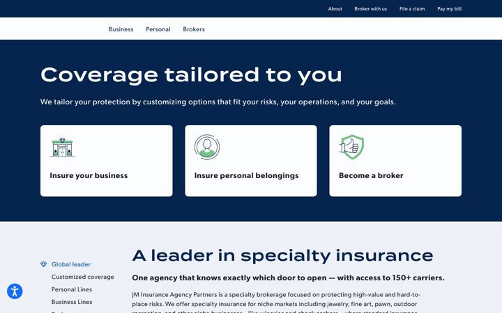 Screenshot of jmpartners.com