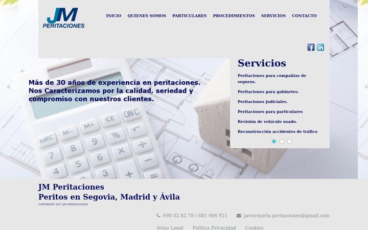 Screenshot of jmperitaciones.es